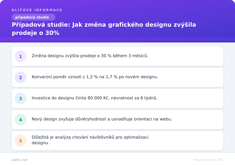 Infografika: případová studie
